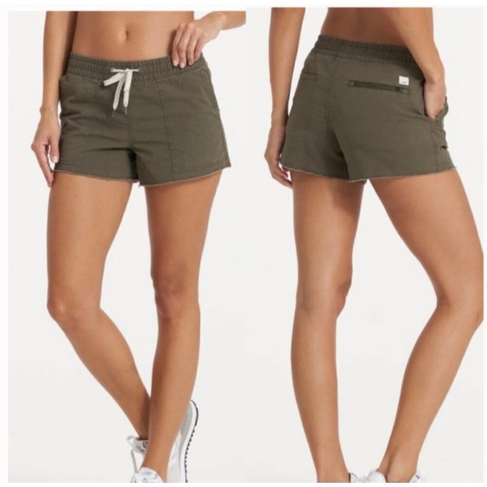 Vuori Vintage Ripstop Short Womens Dark Oregano Green Pull On VW385 - Medium